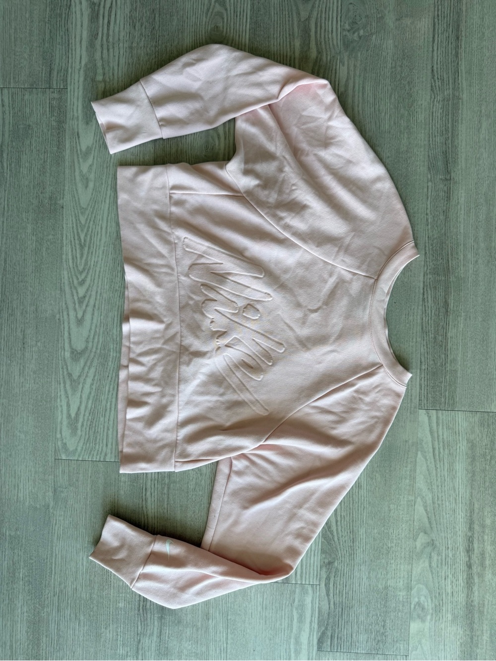 Pink Embossed Logo Crewneck Sweatshirt